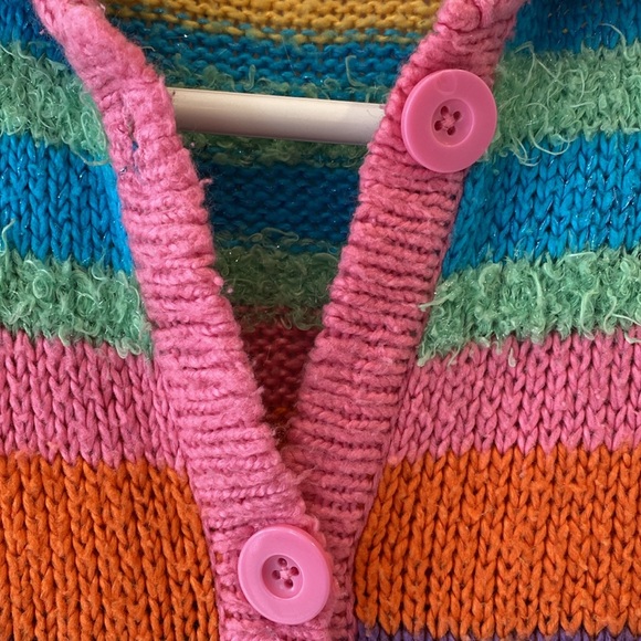 Girl’s long cardigan sweater - Picture 4 of 10
